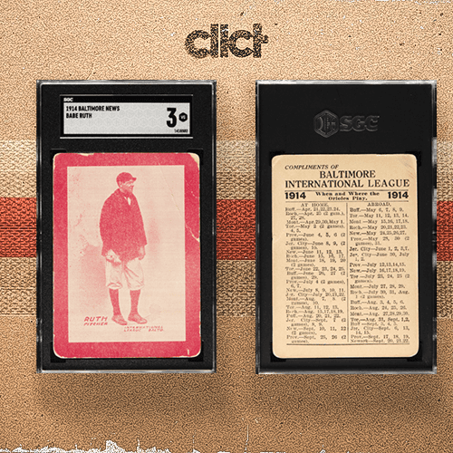Just 10 copies of the 1914 Baltimore News Babe Ruth card have ever been graded.
