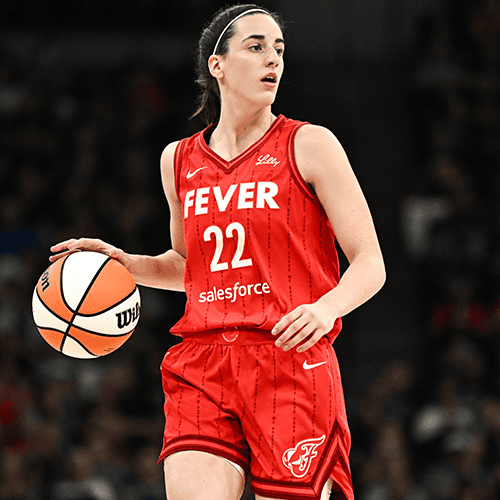 Despite an injury-plagued start to her second season, Caitlin Clark's card market has yet to slow down. (Credit: Getty Images)