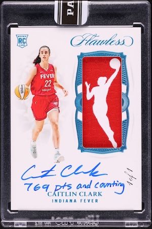 Clark's Flawless Logowoman 1/1 is her most expensive card sale yet. (Credit: Fanatics Collect)