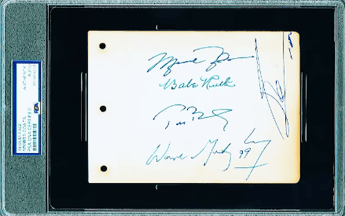 Ryan had the piece authenticated by PSA with the label "Sports GOATS." (Credit: The PRyan Collection on Instagram