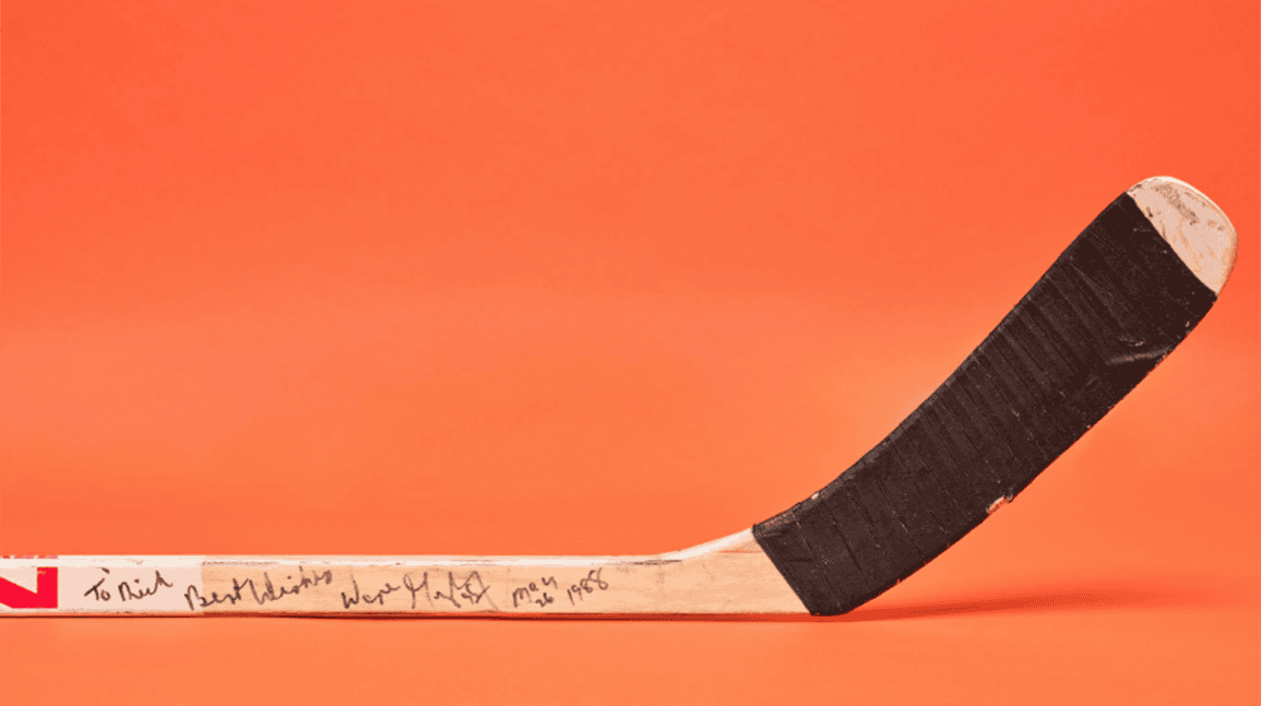 Wayne Gretzky hockey stick, used in his last Stanley Cup title run