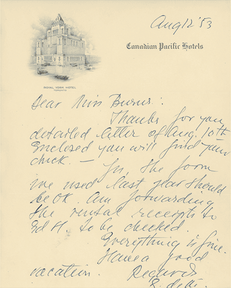 The August 1953 letter features the rare signature of George de Mohrenschildt. (Credit: JG Autographs)