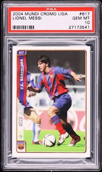 Messi's 2004 Mundi Cromo Liga sold for $102,000 to set a public record for the card. (Credit: Fanatics Collect)