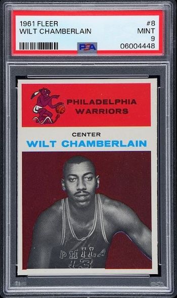 The Chamberlain rookie card was downgraded from a PSA 10 to a PSA 9 after review: (Credit: PSA)