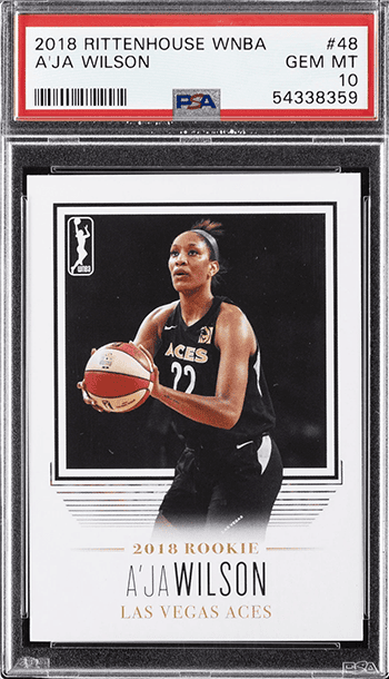 Wilson's rookie card comes from the 2018 Rittenhouse WNBA set.